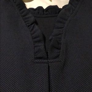 Navy Blue Ann Taylor Pleated Top